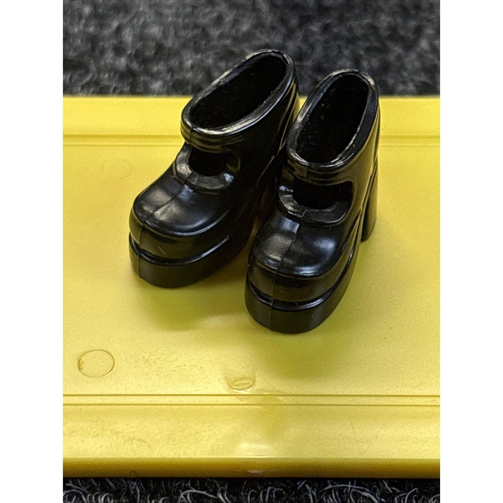Barbie/Skipper Black Mary Jane Platform Heels/Shoes~1990s/2000s
